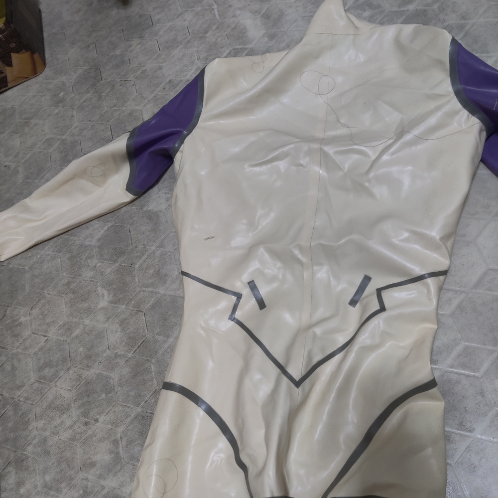 Latex Space Girl Cosplay Jumpsuit Catsuit XS - Picture 7 of 8